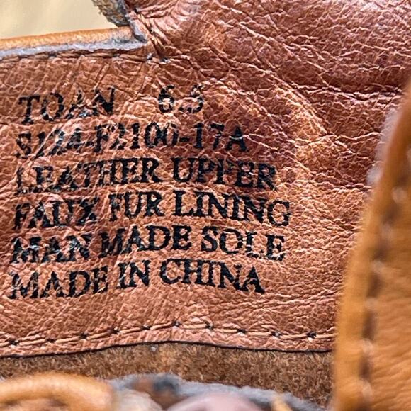 Miz Mooz Boots Womens Size 6.5 Brown Leather Button Zip Booties Heels - Picture 8 of 8